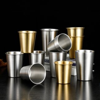 304 stainless steel cup beer cup outdoor cup single layer water cup children's cup coffee cup industrial style ins cold drink cup