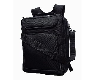 #CP-398?Laptop bag?,Back side with hidden shoulder straps for backpack option
