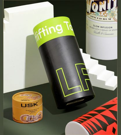 Biodegradable Custom Printed Size Round Gift Tea Cylinder Packaging Box Candle Cardboard Food Grade Paper Tube