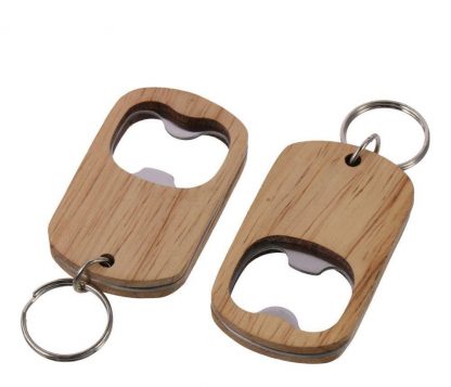 Custom Logo Beer Wood Keychain Wooden Custom Bottle Opener