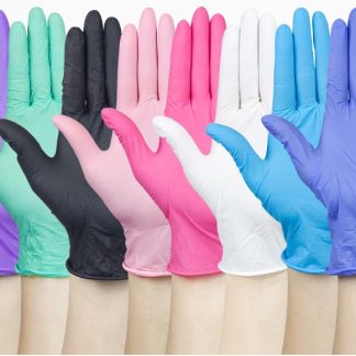 Medical Protective Nitrile Protective Hand Gloves Lab Examination Lake Blue Disposable Powder Free Nitrile Gloves for Hospital