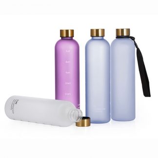 Color gradient plastic sports cup 1000ML large capacity frosted hand cup Outdoor space cup high temperature resistance