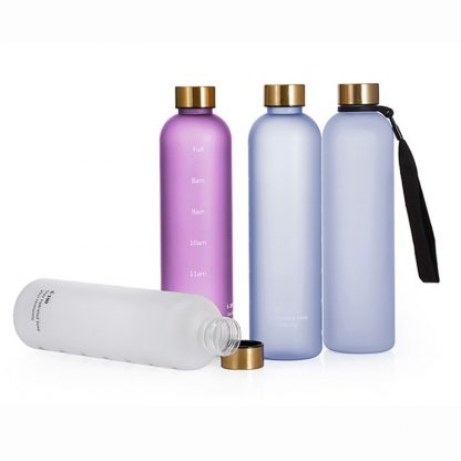 Color gradient plastic sports cup 1000ML large capacity frosted hand cup Outdoor space cup high temperature resistance
