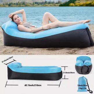 Outdoor Double Layer Portable Inflatable Air Sofa Cushion Inflatable Camping Equipment Camping Sofa Bed Beach Air Bed Mat