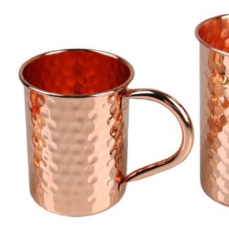 Custom Mixology Stainless Steel Handcrafted Moscow Mule Mug Wholesale Hammered Copper Mug
