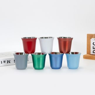 RTS Factory Direct 80/160/250ml Stainless Steel Double Wall Coffee Tea & Espresso Cups Food Grade & Bar-Ready for Home Drinking