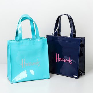 waterproof PVC leather lady hand tote bag for women's shopping with zipper closure