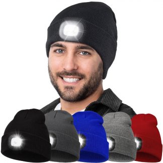 LED Cap Light Beanie mit Light Unisex wiederauf ladbare Hände Free LED Scheinwerfer Hut Gestrickt Nachtlicht Beanie Cap Taschenl